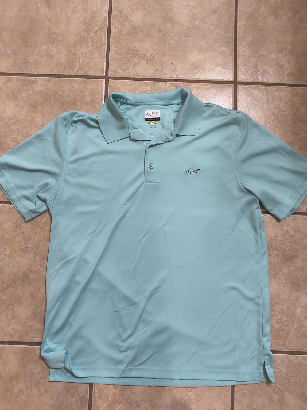 Greg Norman Collection Light Aqua Polo Shirt